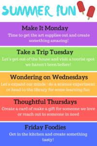 Daily Fun for Simple Summer Activity Schedule